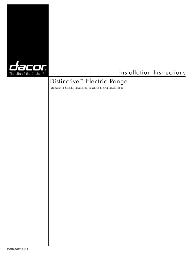 Dacor Distinctive DR30E Manuale utente