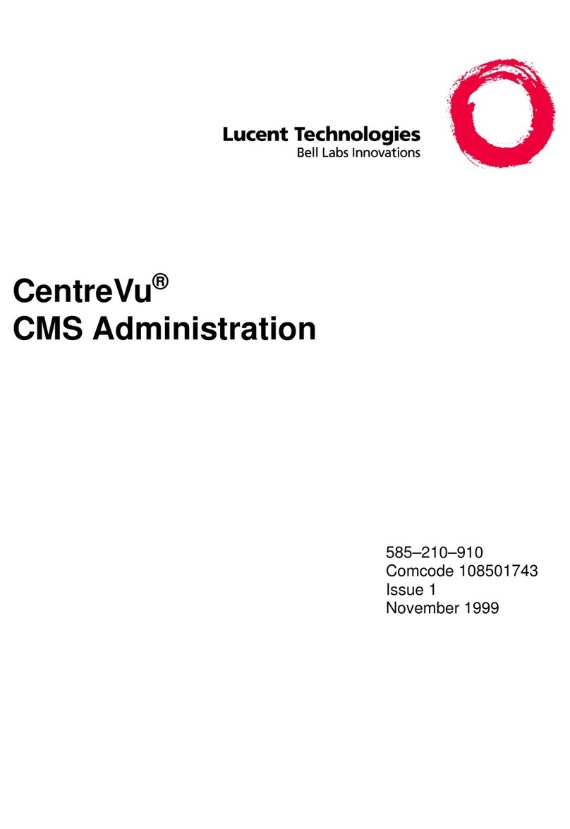 Lucent Technologies CentreVu CMS Administration Manuale utente