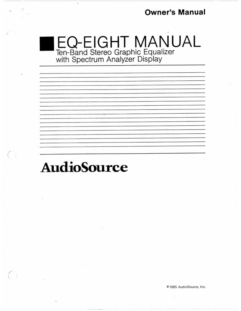 AudioSource EQ 8 Manuale utente AudioSource EQ 8 Manuale utente
