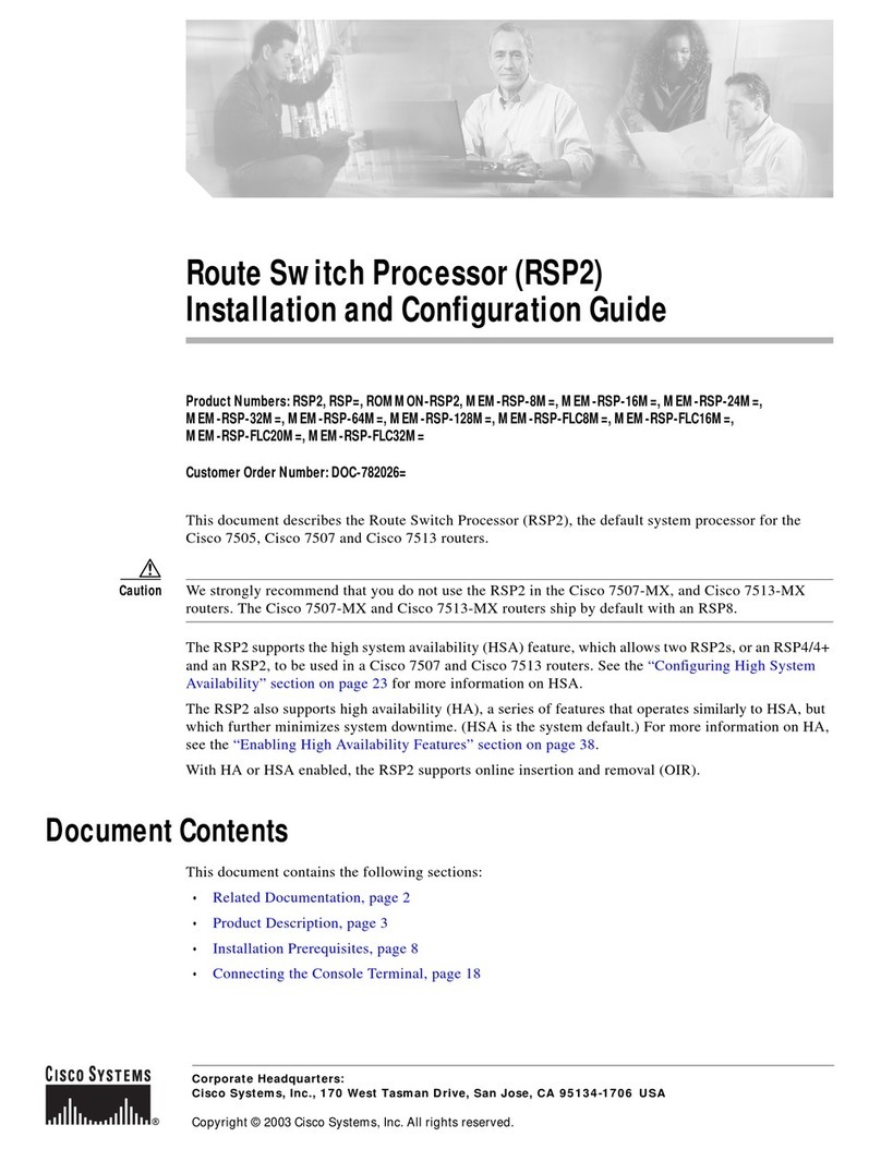 Cisco RSP2 - Route Switch Processor 2 Manuale dell'operatore