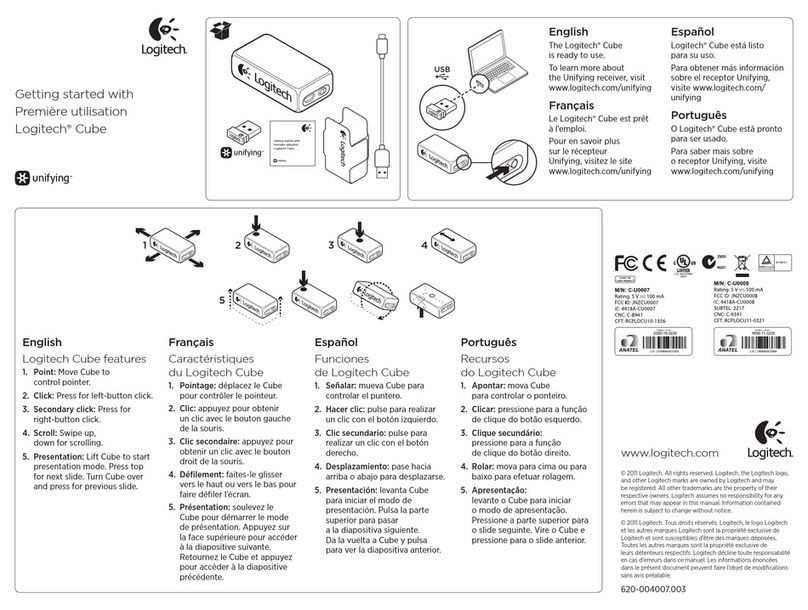 Logitech Cube Manuale utente