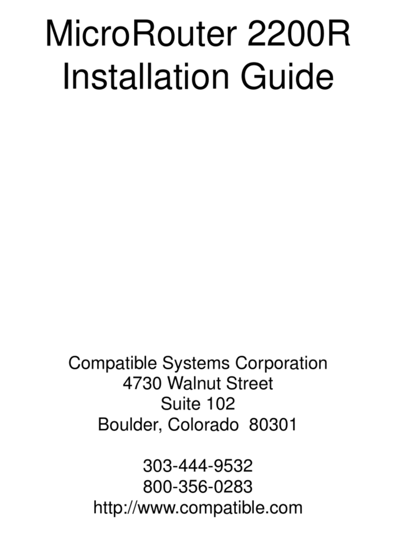Compatible Systems MicroRouter 2200R Manuale utente