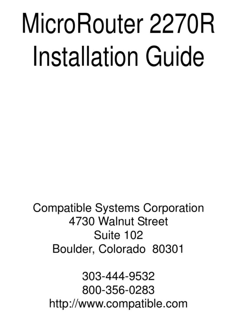 Compatible Systems MicroRouter 2270R Manuale utente