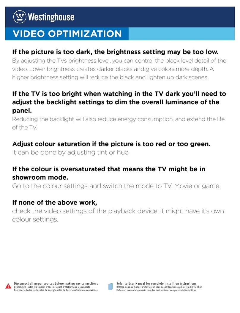 Westinghouse video optimization Manuale utente
