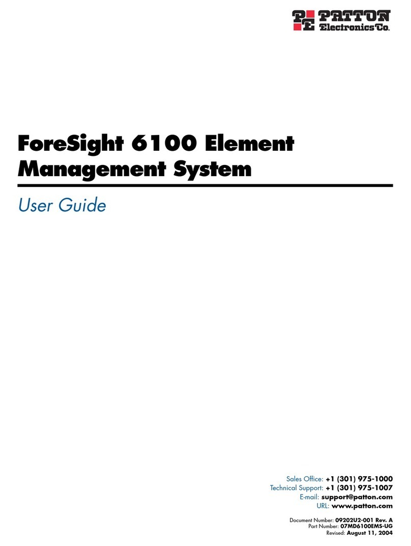 Patton electronics ForeSight 6100 Element Management System Manuale utente