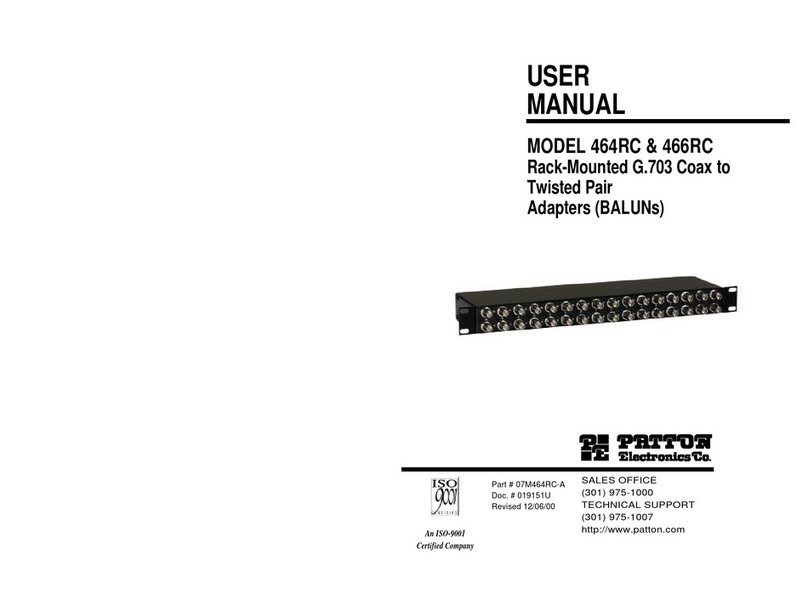 Patton electronics 464RC Manuale utente