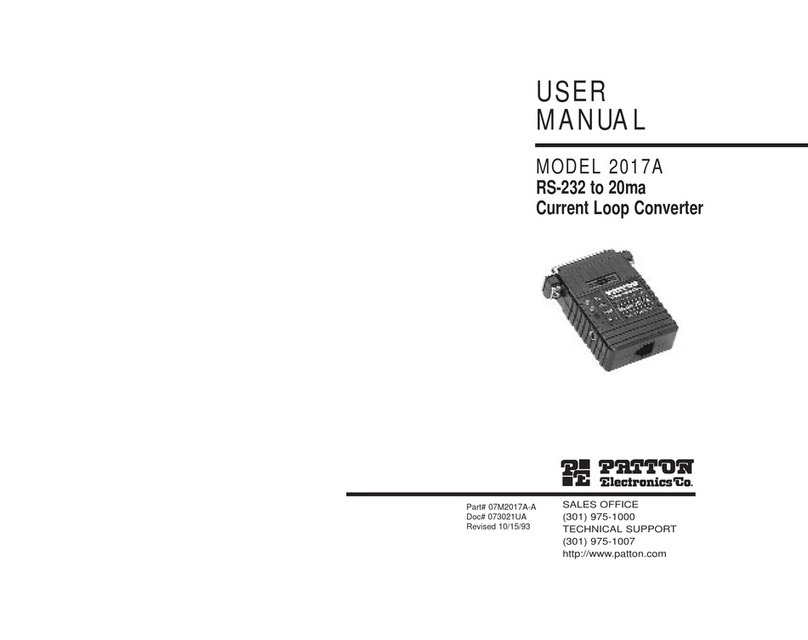 Patton electronics 2017A Manuale utente