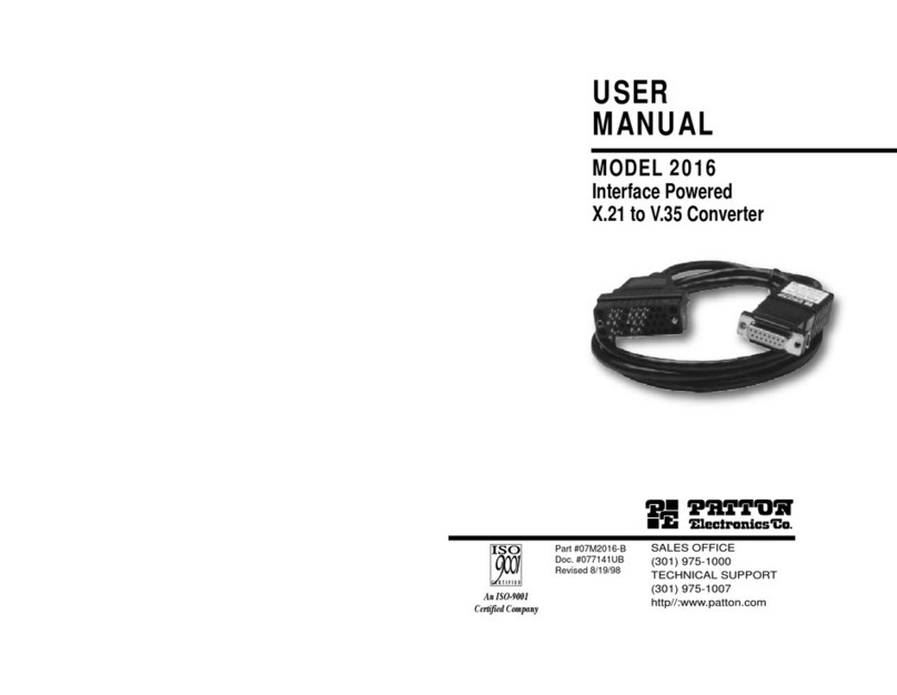 Patton electronics 2016 Manuale utente