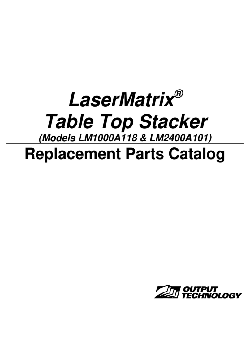 Output Technology LaserMatrix Table Top Stacker Manuale di istruzioni