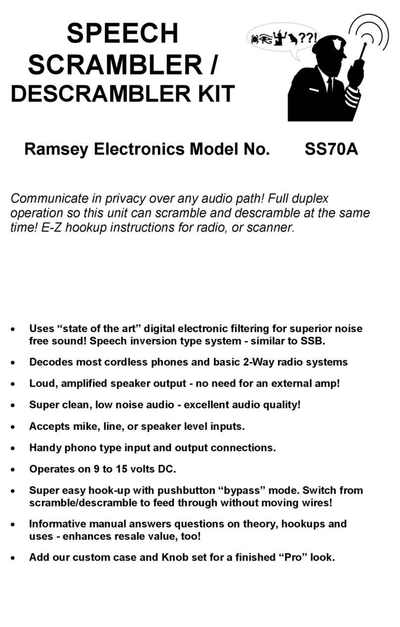 Ramsey Electronics SS70A Manuale utente