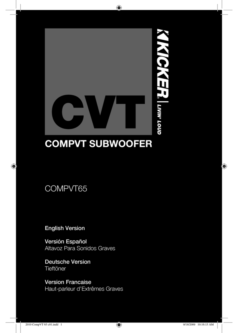 Kicker COMPVT65 Manuale utente