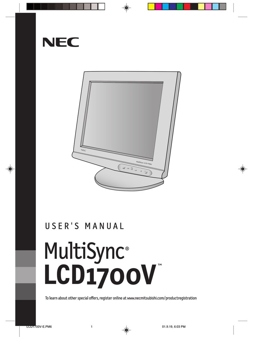 NEC LCD1700V - MultiSync - 17" LCD Monitor Manuale utente