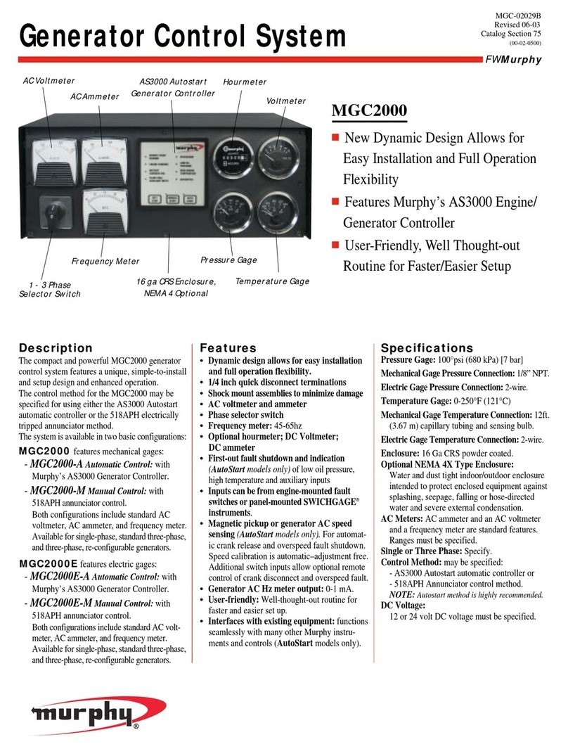 Murphy Generator Control System MGC2000 Manuale utente
