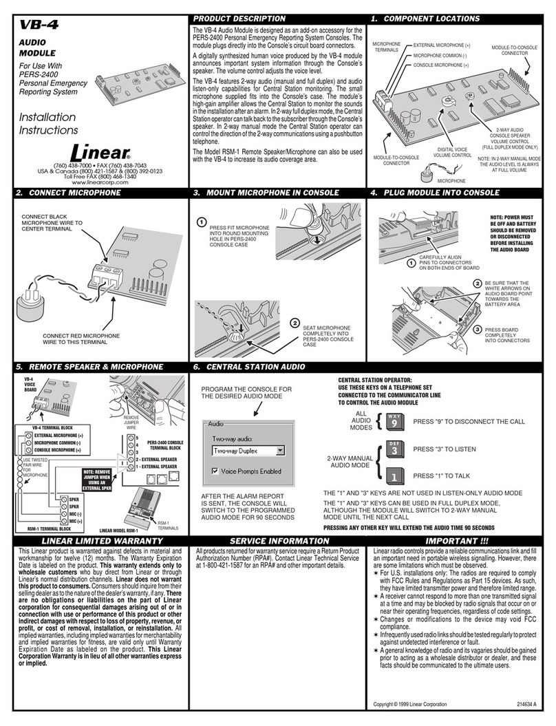 Linear Audio Module VB-4 Manuale utente