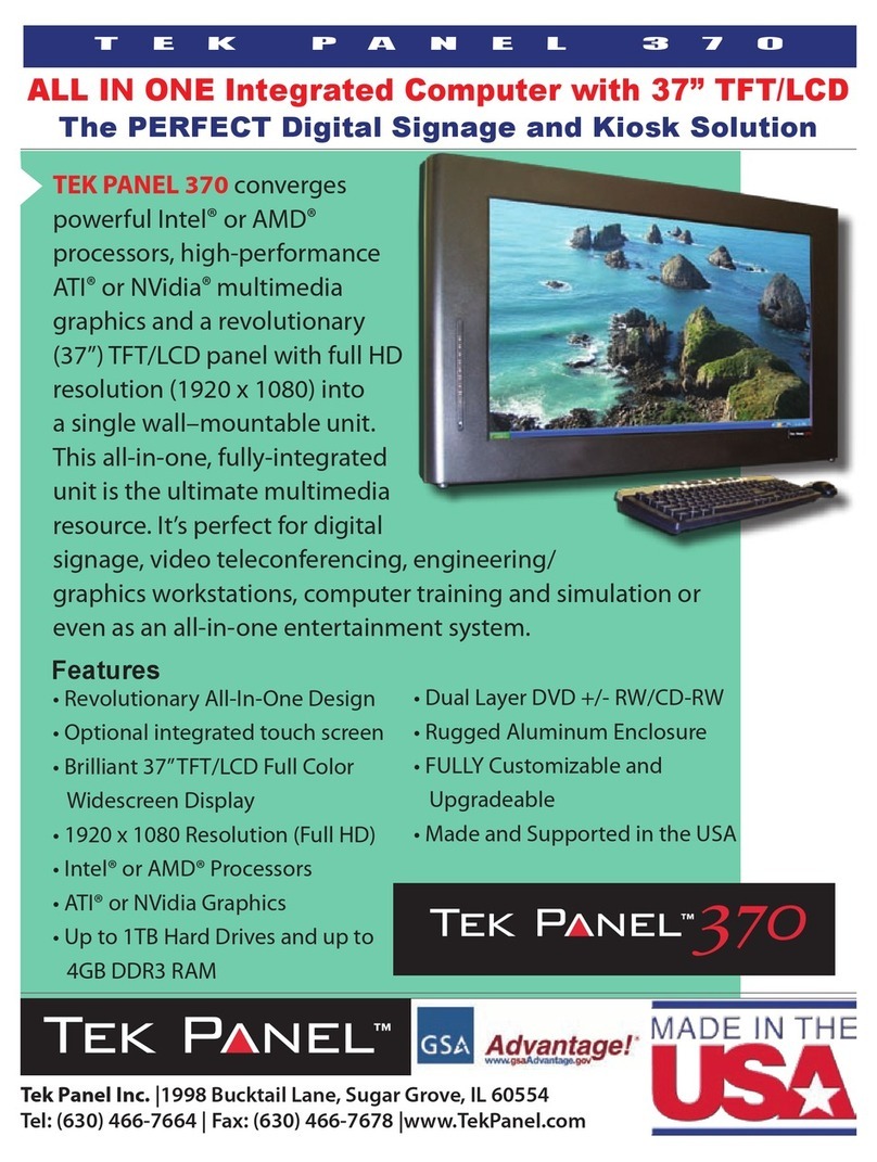 Tek Panel Tek Panel 370 Manuale utente