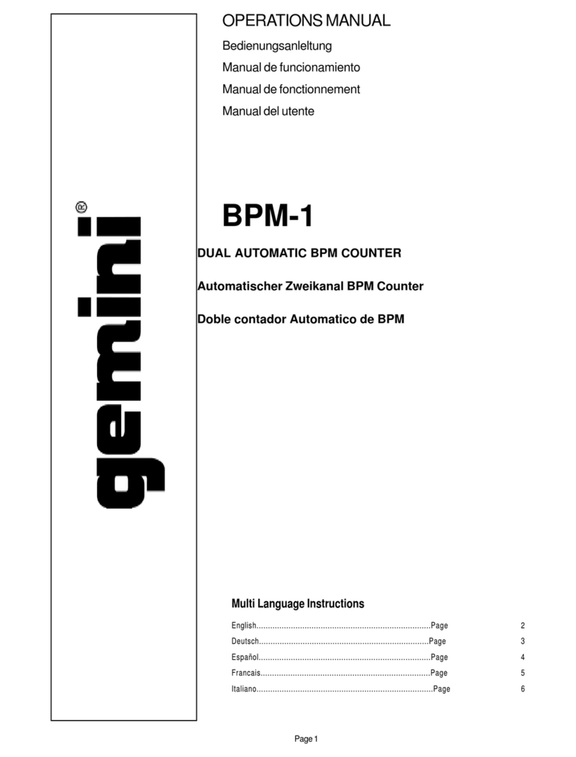 Gemini BPM-1 Manuale utente