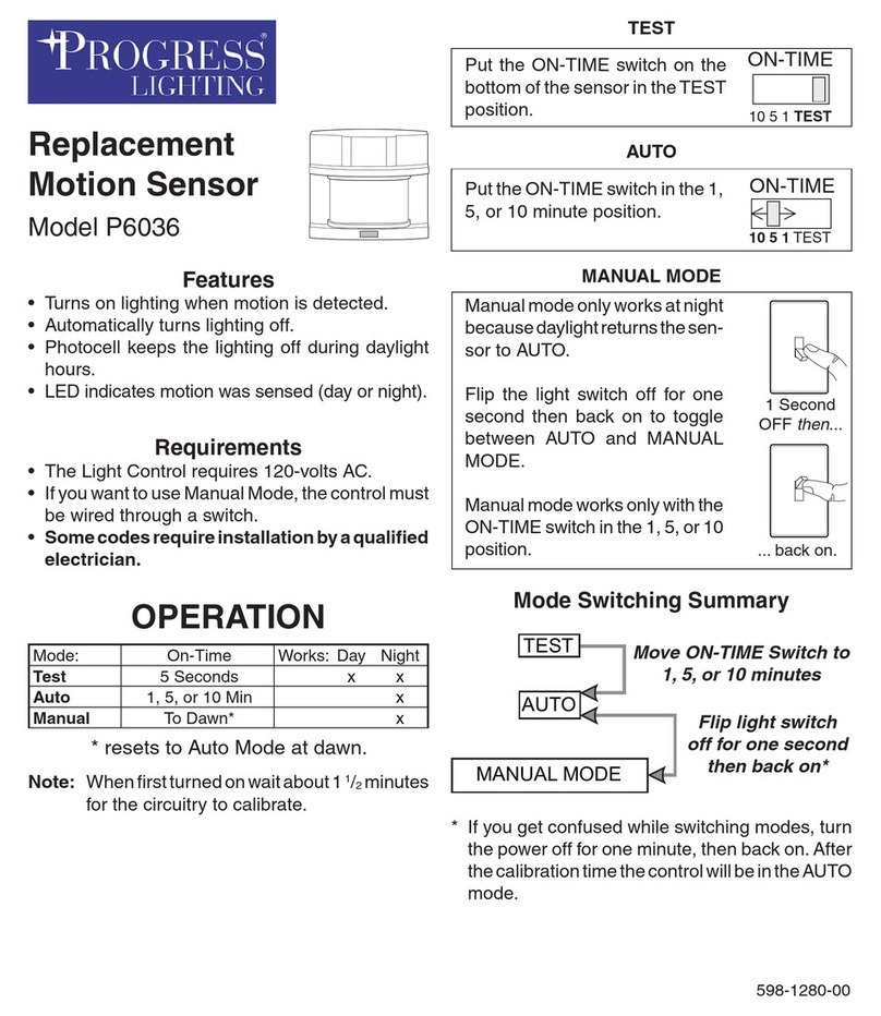 Progress Replacement Motion Sensor P6036 Manuale utente