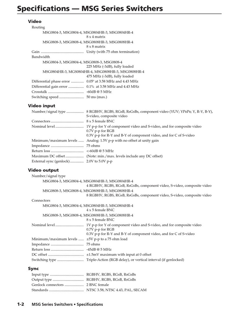 Extron electronics MSG Series Manuale utente