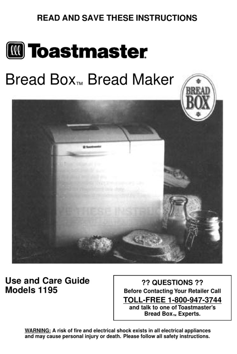 Toastmaster 1195 Manuale utente Toastmaster 1195 Manuale utente