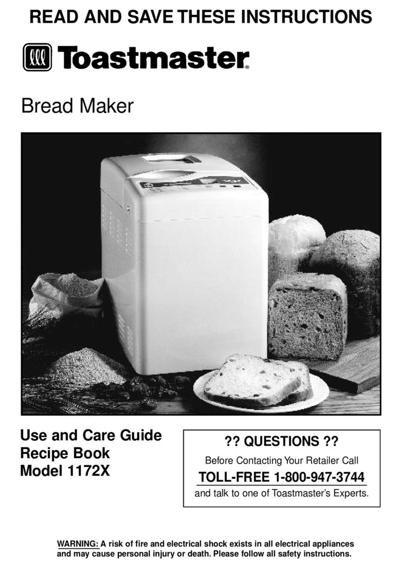 Toastmaster 1172X Manuale utente Toastmaster 1172X Manuale utente
