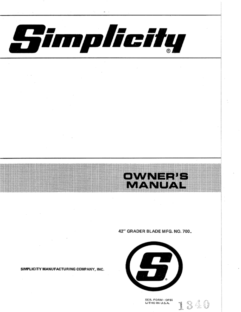Simplicity 700 Manuale utente