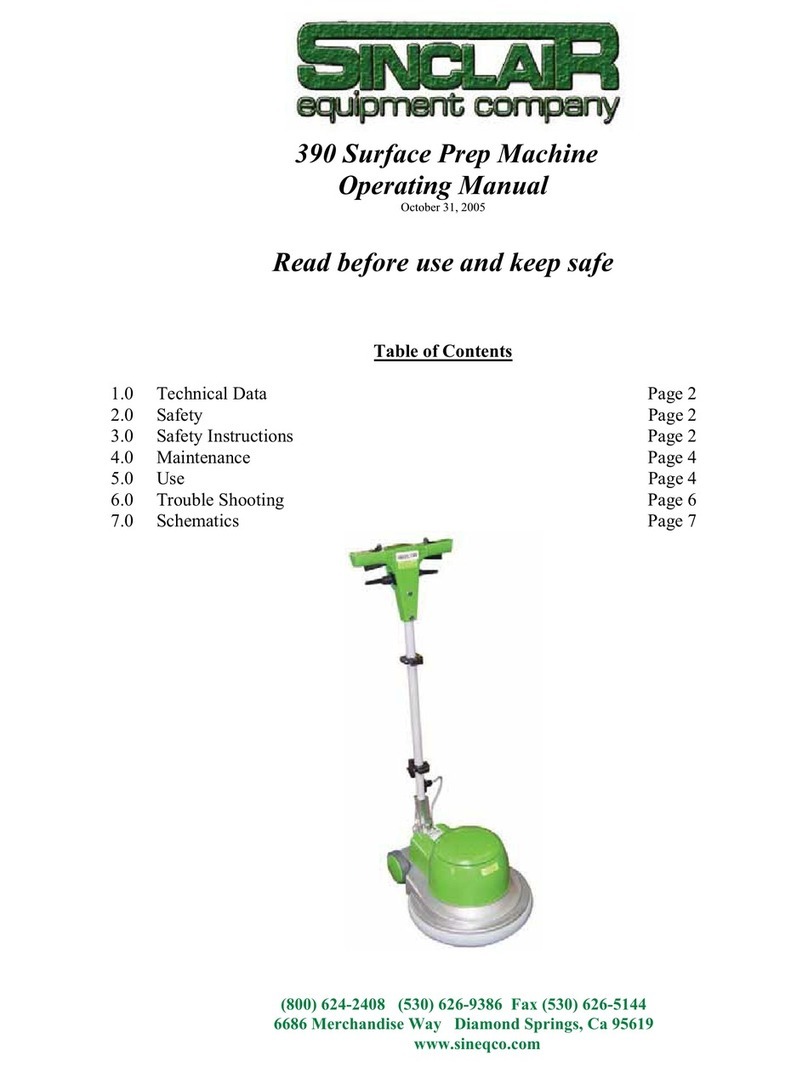Sinclair Surface Prep Machine 390 Manuale utente