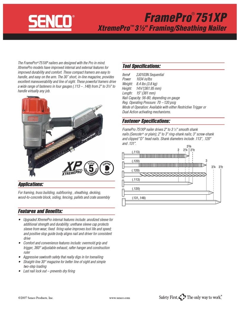Senco FramePro 751XP Manuale utente