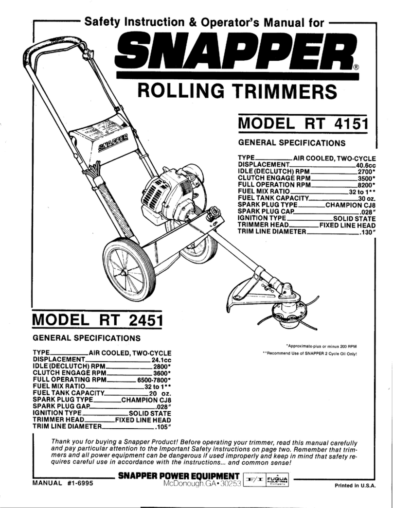 Snapper RT 4151 Manuale operativo e di manutenzione