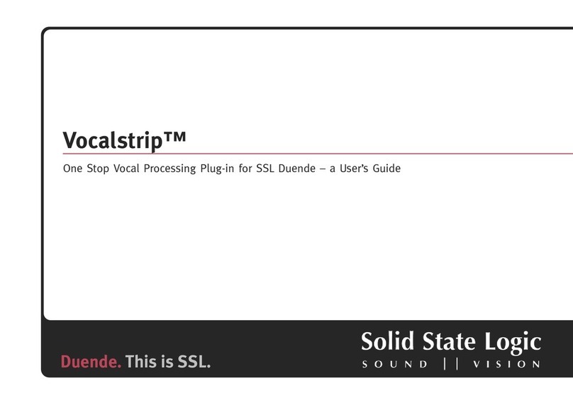 Solid State Logic One Stop Vocal Processing Plug-in Vocalstrip Manuale utente