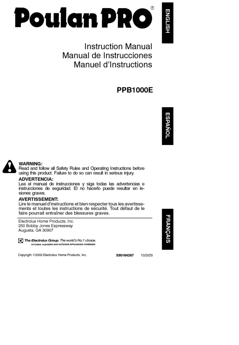 Poulan Pro PPB1000E Manuale utente