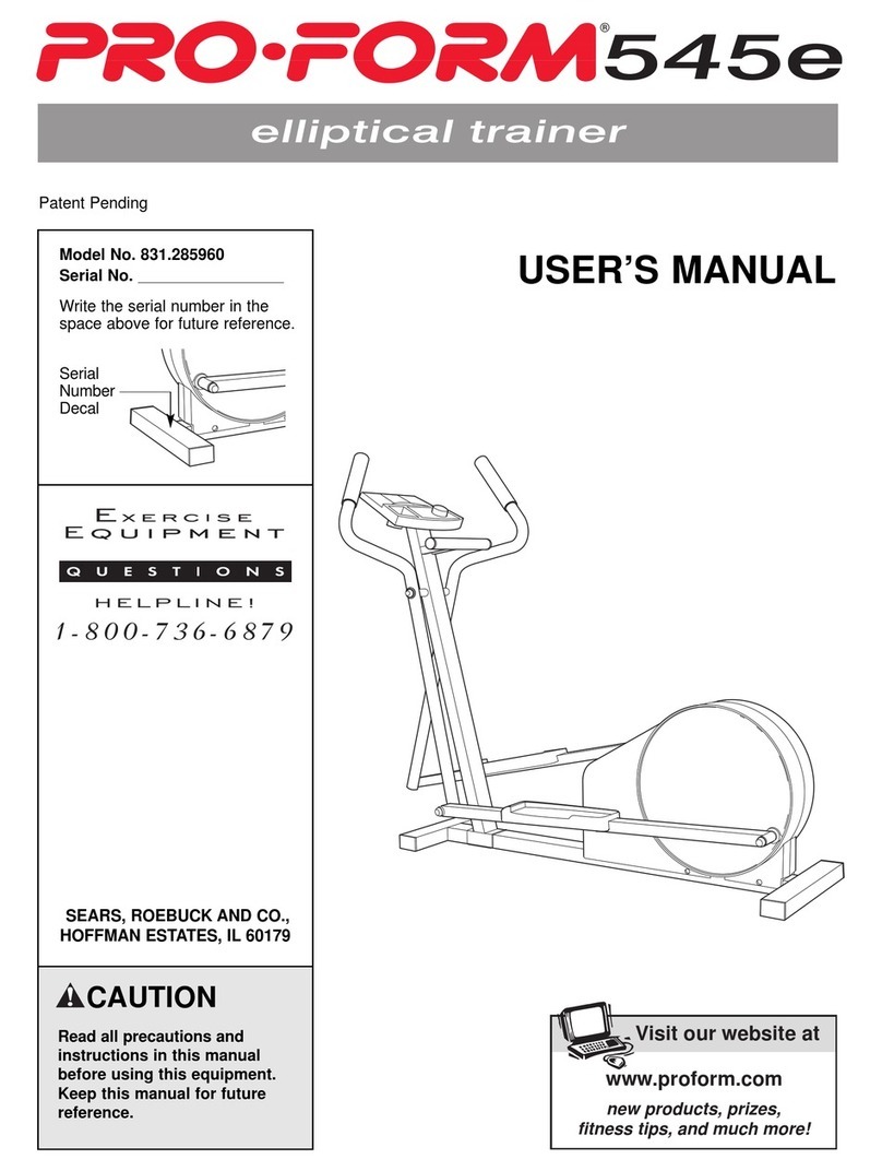 Pro-Form 545e Manuale utente