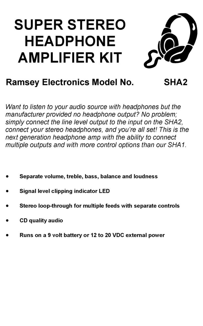 Ramsey Electronics SHA2 Manuale utente Ramsey Electronics SHA2 Manuale utente
