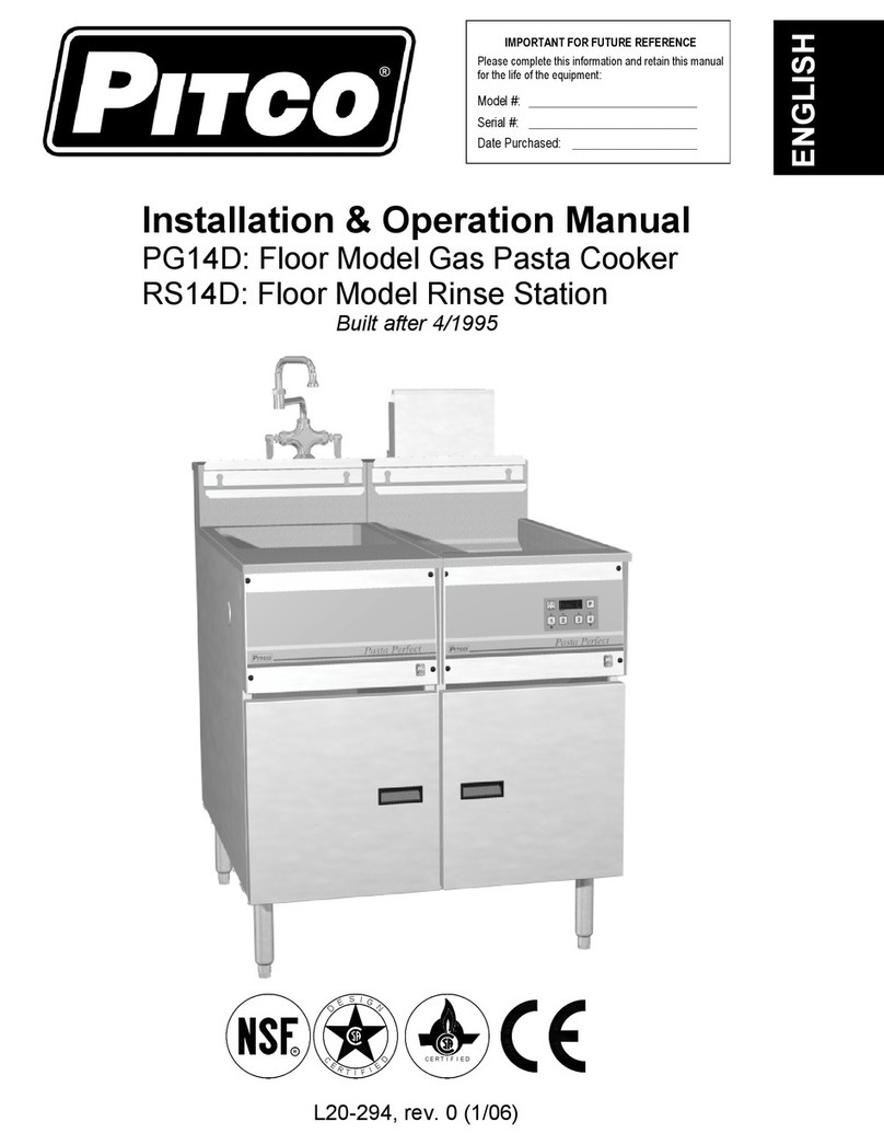 Pitco PG14D Manuale utente