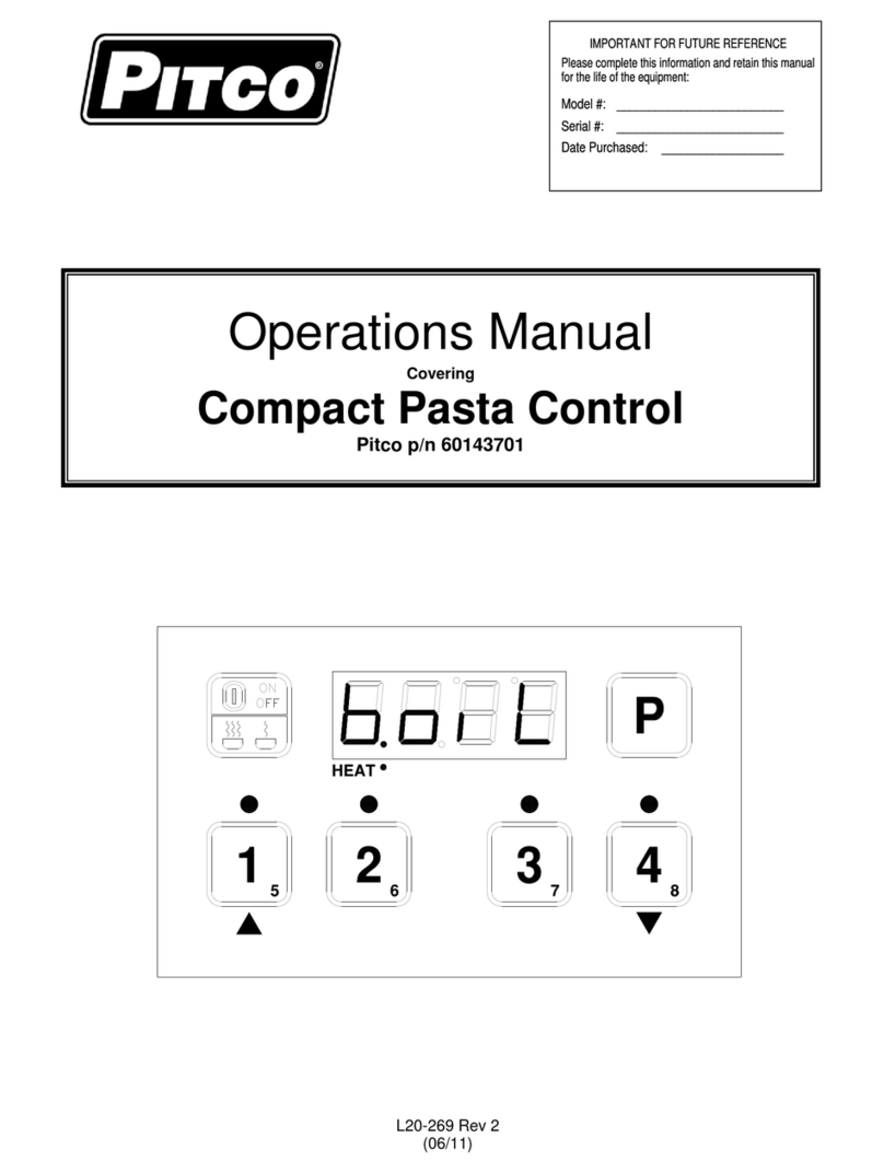 Pitco Compact Pasta Control Manuale utente
