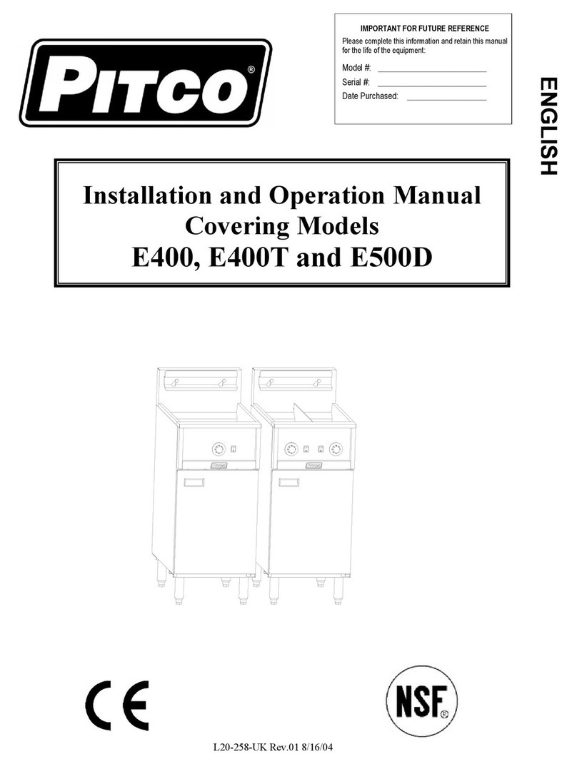 Pitco E400 Manuale utente