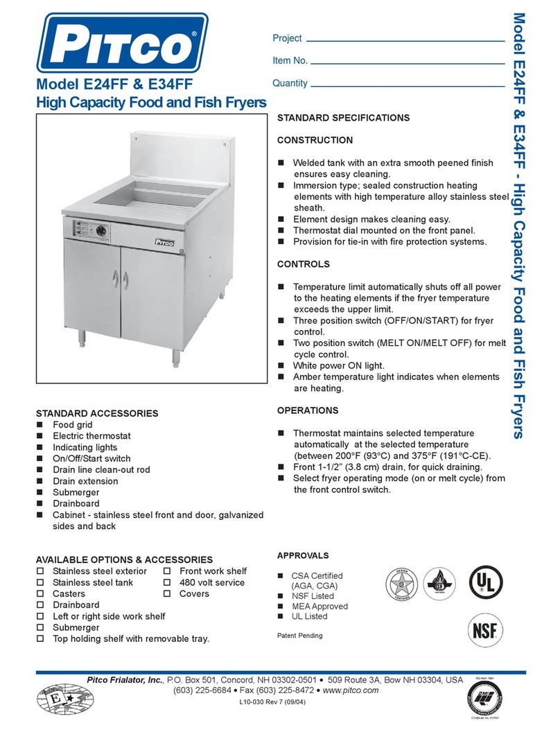 Pitco E24FF Manuale utente