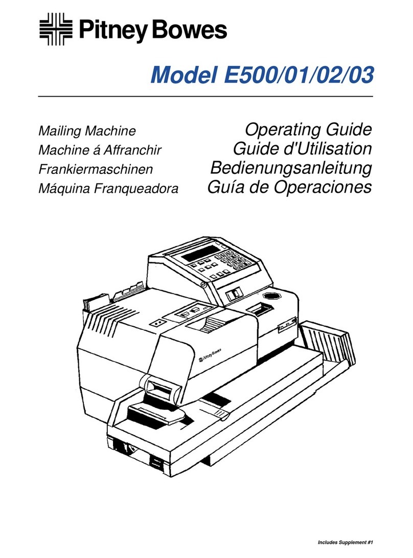Pitney Bowes E500 Manuale utente