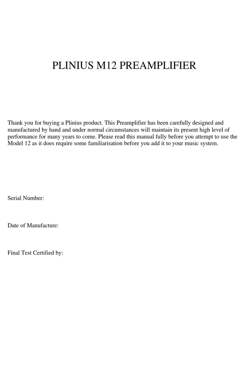 Plinius M12 Manuale utente