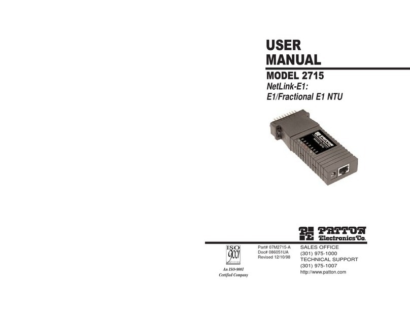 Patton electronics NetLink-E1 2715 Manuale utente