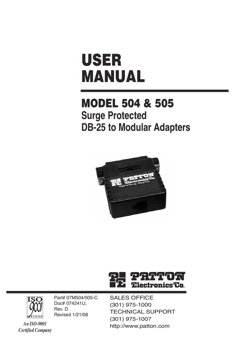 Patton electronics 504 Manuale utente