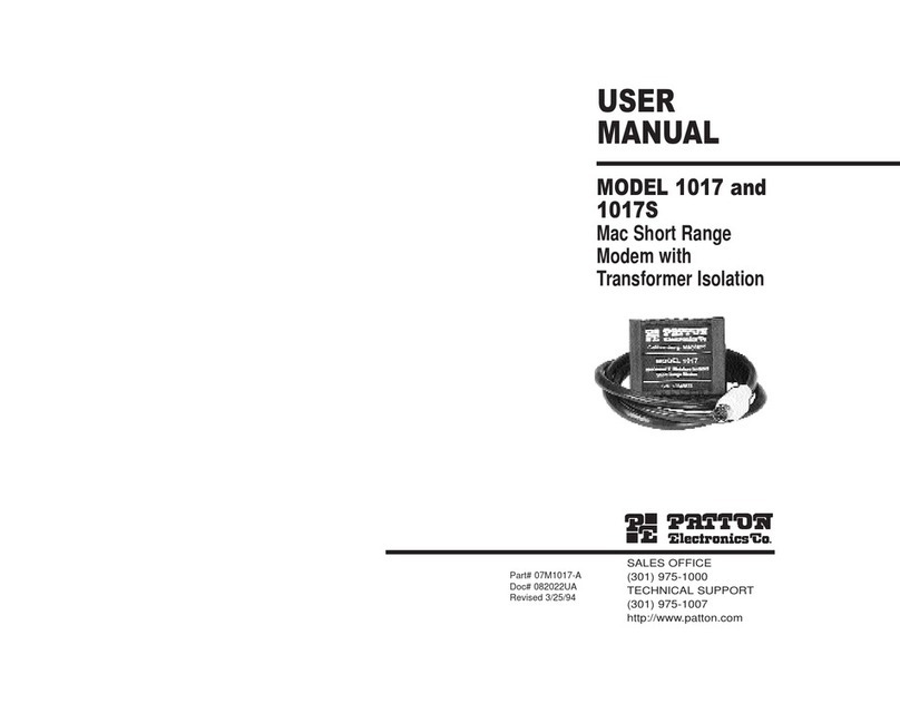 Patton electronics 1017 Manuale utente