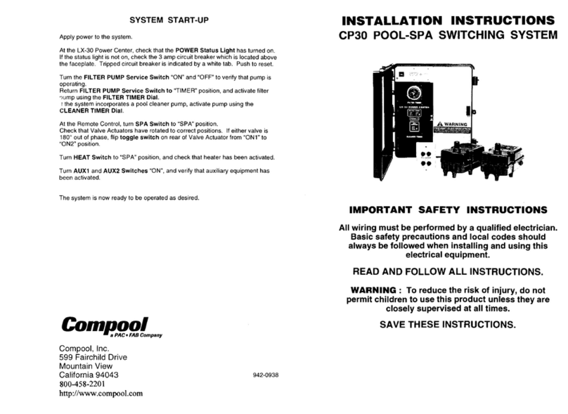 Compool Pool-Spa Switching System CP30 Manuale utente