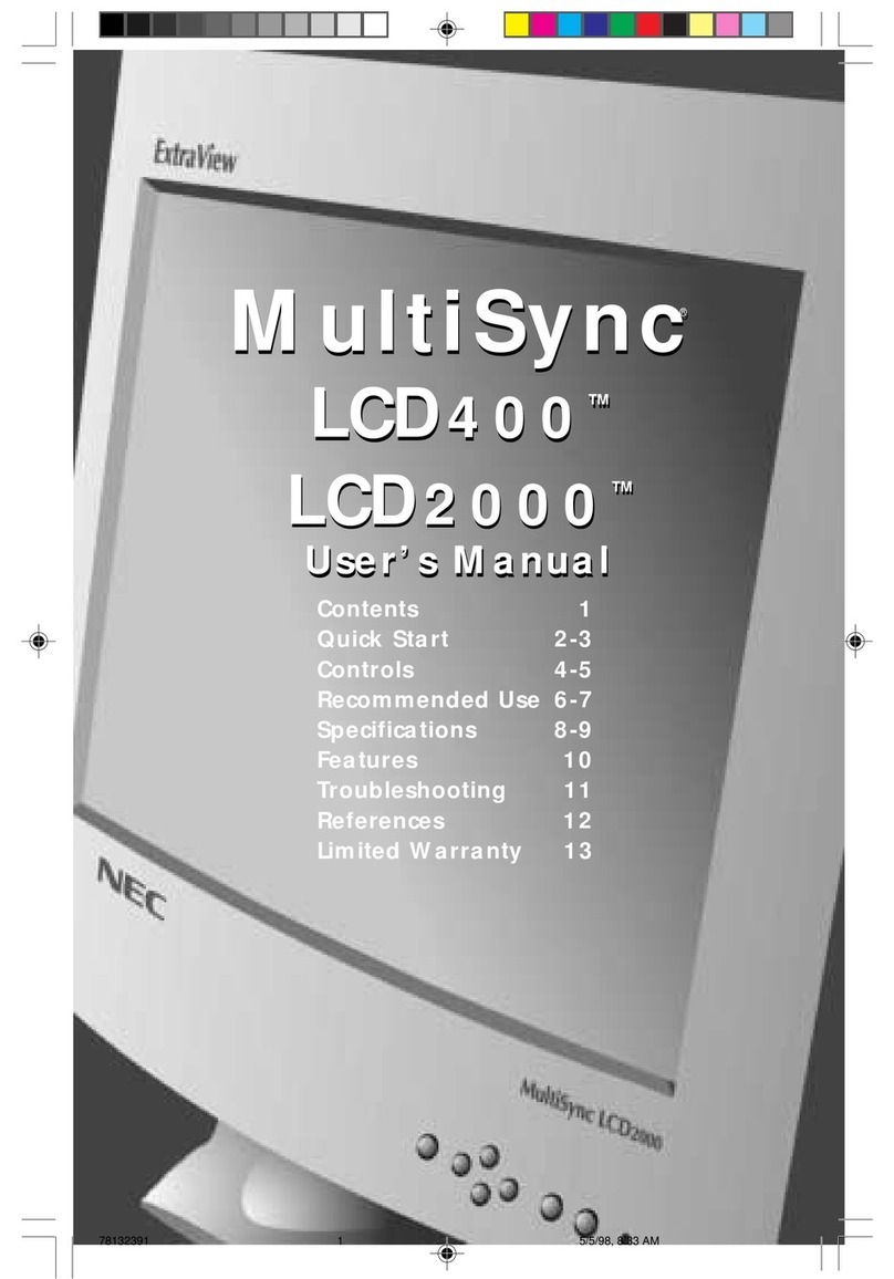 NEC MultiSync LCD2000 Manuale utente