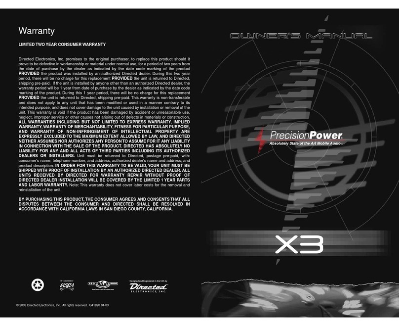 Directed Electronics PrecisionPower X3 Manuale utente