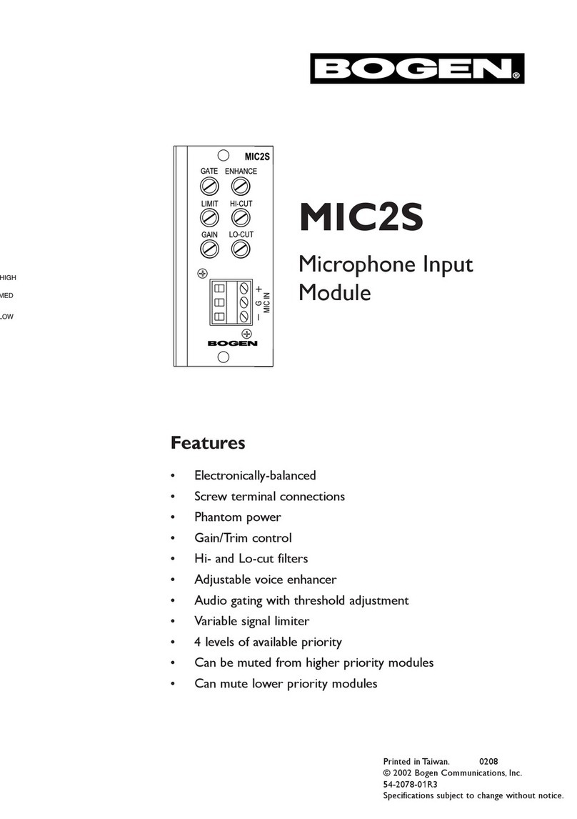 Bogen MIC2S Manuale utente