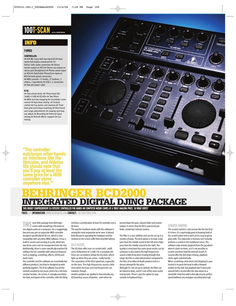 Behringer B-CONTROL DEEJAY BCD2000 Manuale utente