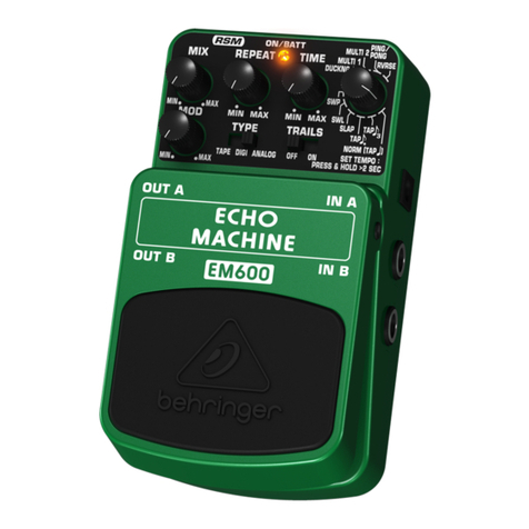 Behringer ECHO MACHINE EM600 Manuale utente