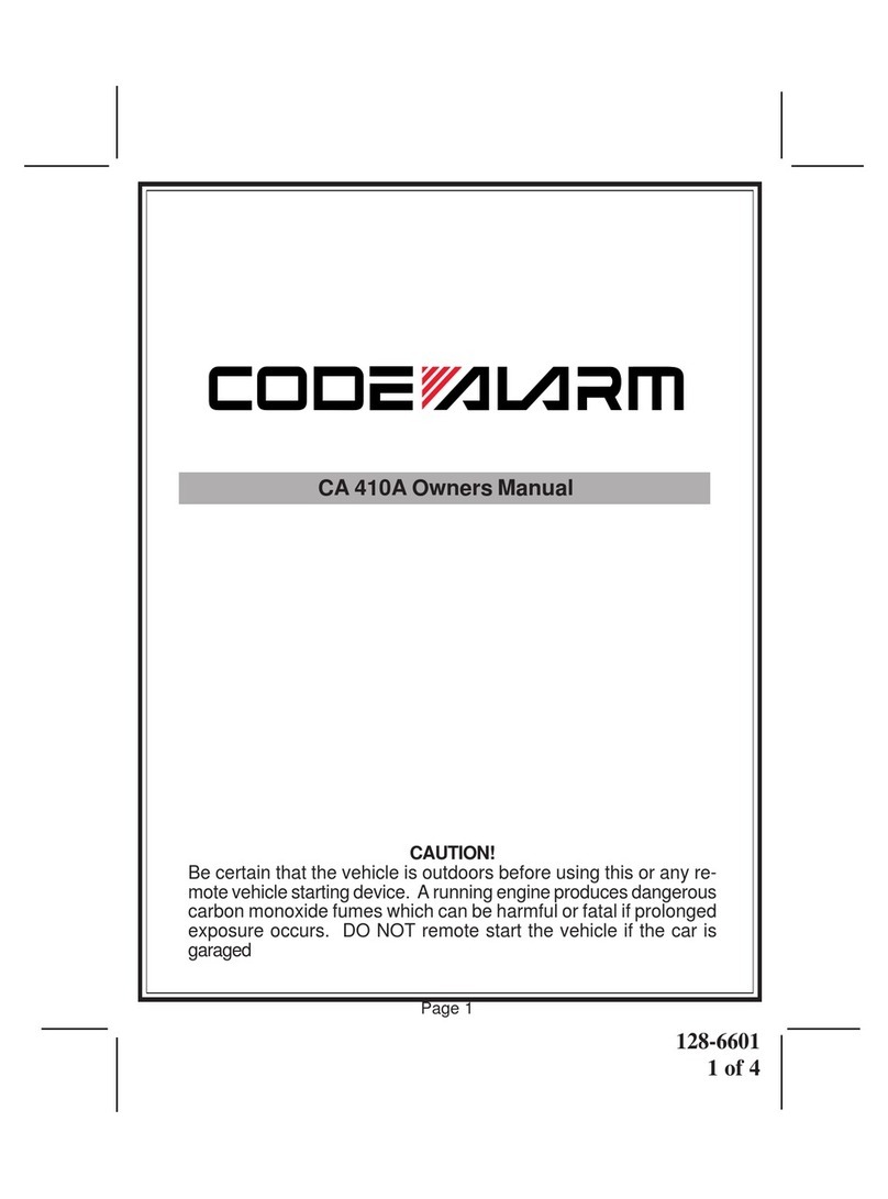 Code Alarm CA 410A Manuale utente