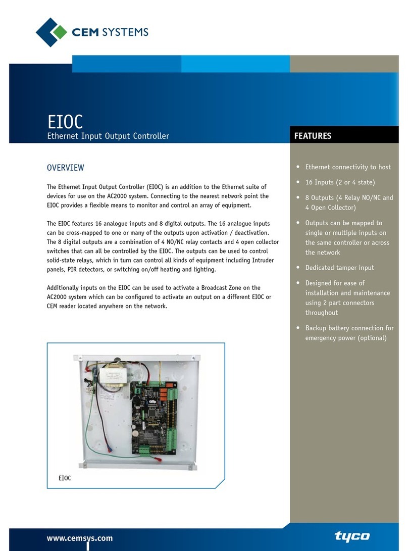 CEM Systems Ethernet Input Output Controller EIOC Manuale utente