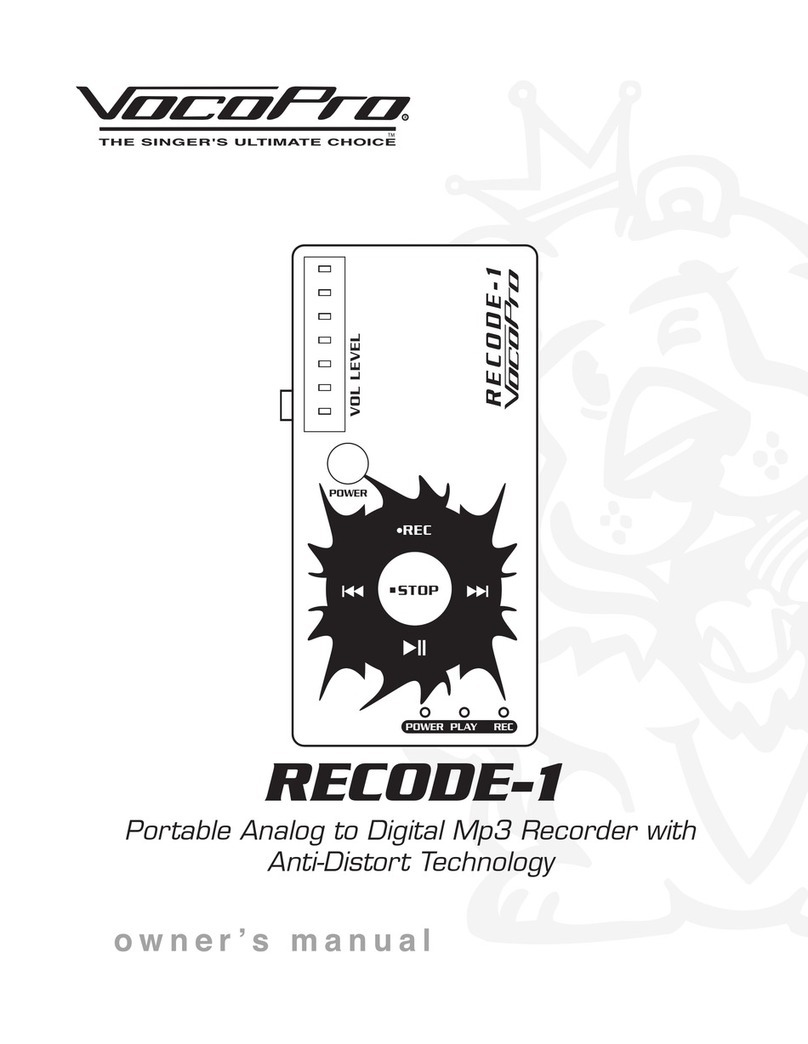 VocoPro RECODE-1 Manuale utente